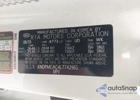 2020 Kia Sportage Lx из США, поврежденный, VIN KNDPMCAC4L7742961